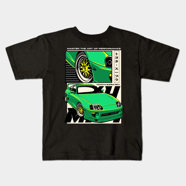 Japanese Supra JDM Kids T-Shirt by Harrisaputra